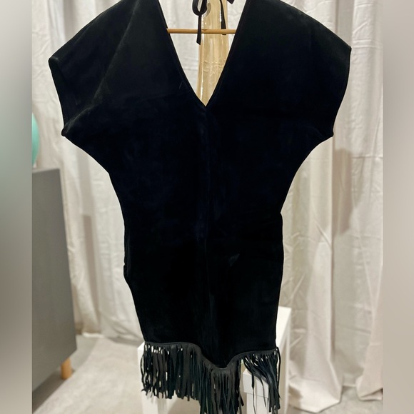 JAX N JOE (designer in Quebec City) suede fringe dress custom made (small) - Picture 4 of 4